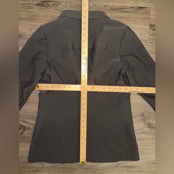 ATHLETA Interstellar Blazer Gray Work Jacket Travel Sz 10 - Picture 7 of 7